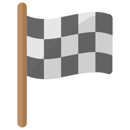 bandera de carreras Generic color fill icono