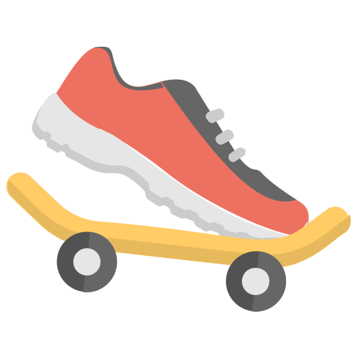 Zapatillas de skate Generic color fill icono