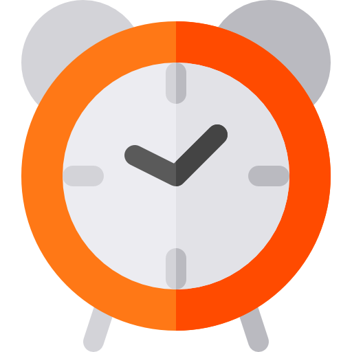 Alarm clock Basic Rounded Flat icon