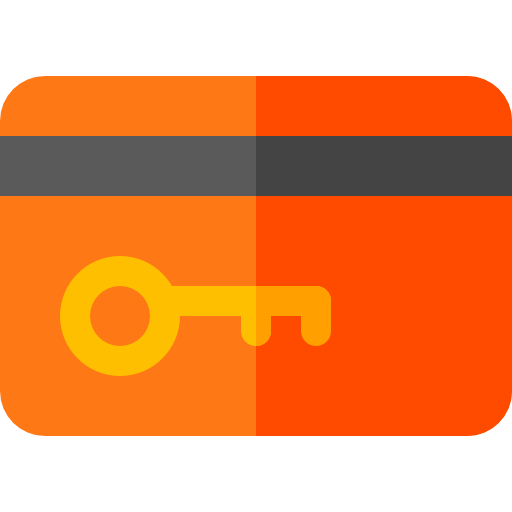 tarjeta clave Basic Rounded Flat icono