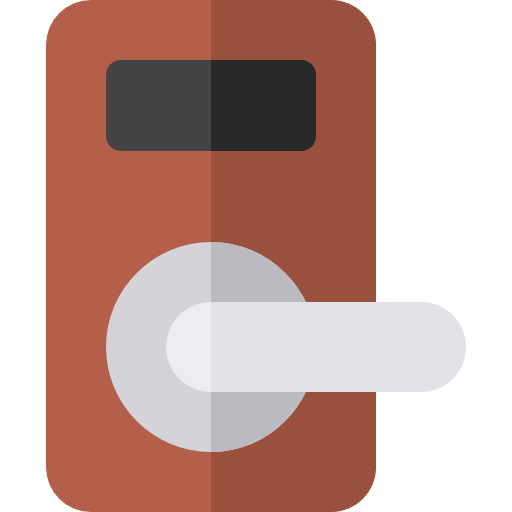 bouton de porte Basic Rounded Flat Icône