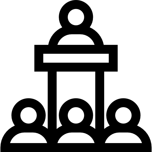 discours Basic Straight Lineal Icône