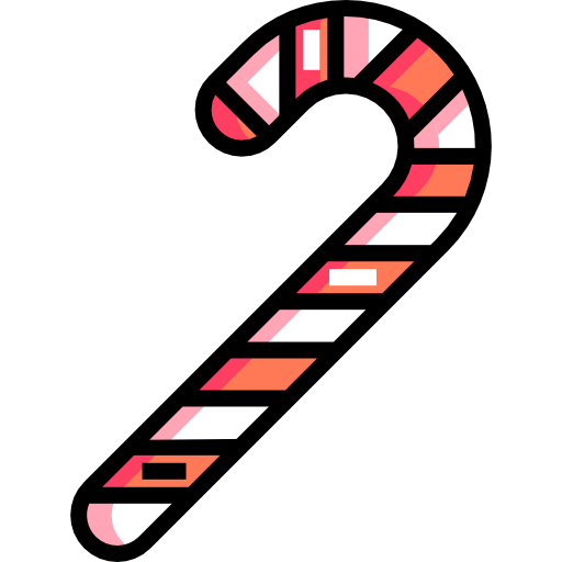 bastón de caramelo Detailed Straight Lineal color icono