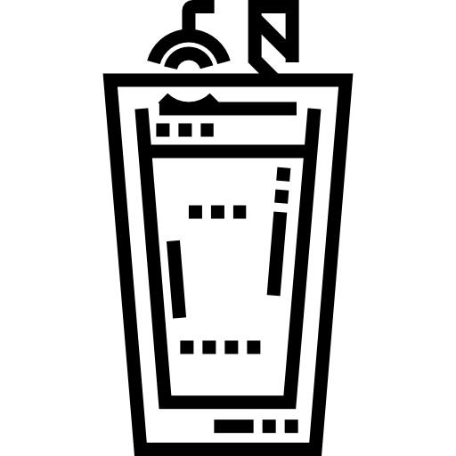malteada Detailed Straight Lineal icono