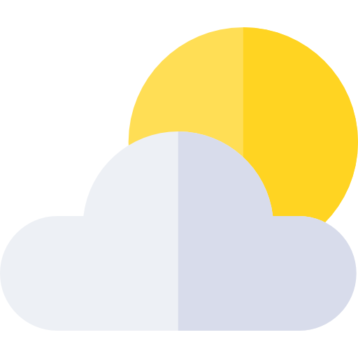 Cloudy Basic Rounded Flat icon