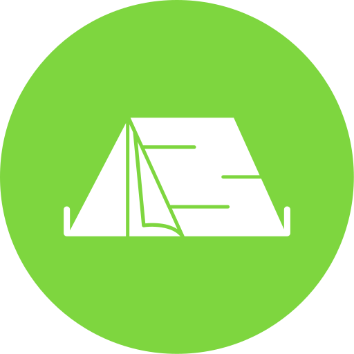 Camping Tent Generic color fill icon