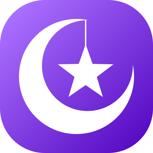 Moon and stars Generic gradient fill icon