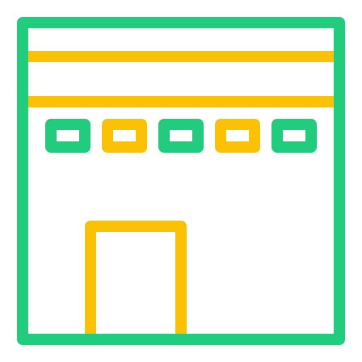 Kaaba Generic color outline icon