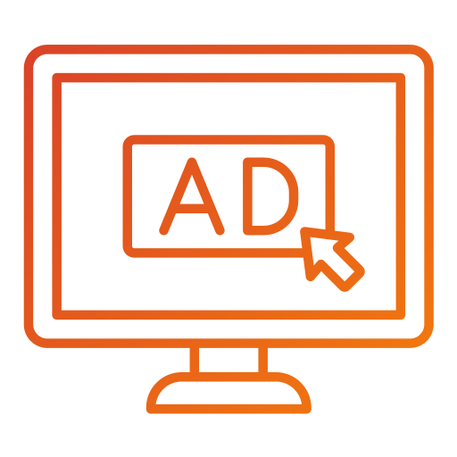 online advertising Generic gradient outline icon