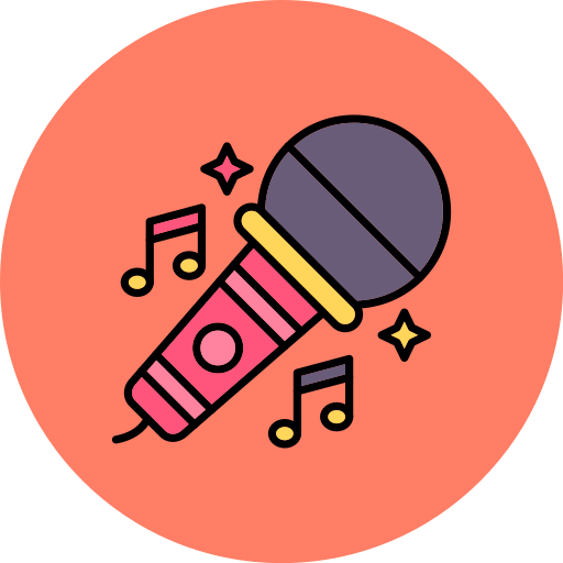 karaoke Generic color lineal-color icoon