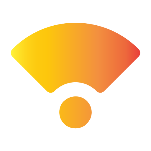 sygnał wi-fi Generic gradient fill ikona
