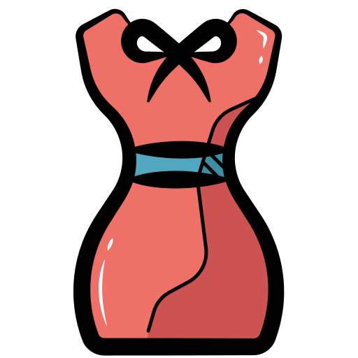 jurk Generic color hand-drawn icoon