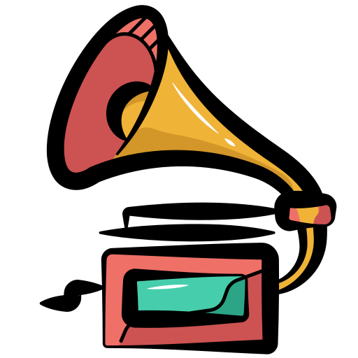 Gramophone Generic color hand-drawn icon