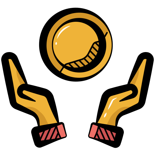 Символ доллара в черном овале Generic color hand-drawn иконка