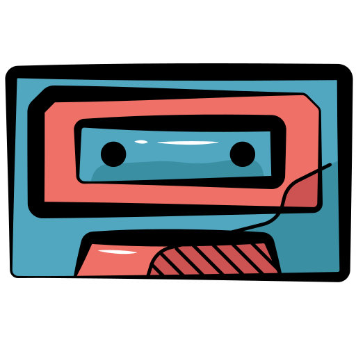 カセットテープ Generic color hand-drawn icon