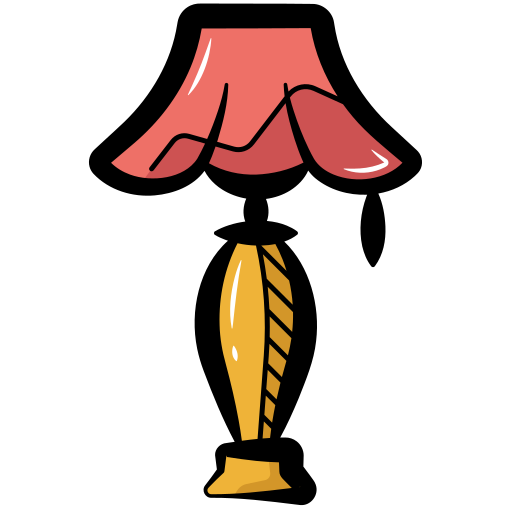 lampa stołowa Generic color hand-drawn ikona