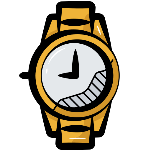 reloj Generic color hand-drawn icono