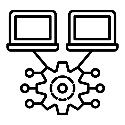 Cross platform Generic black outline icon