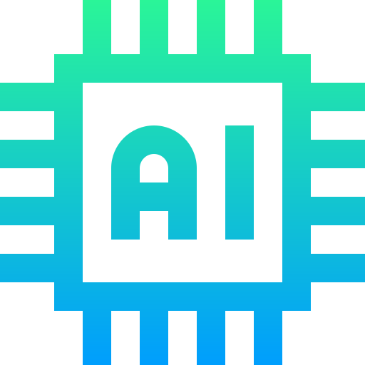 sztuczna inteligencja Super Basic Straight Gradient ikona