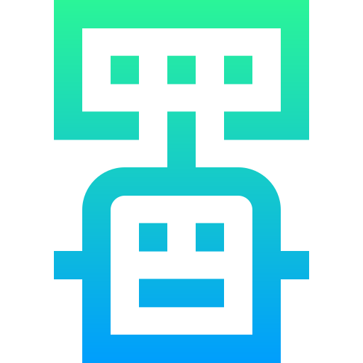 robot Super Basic Straight Gradient icoon