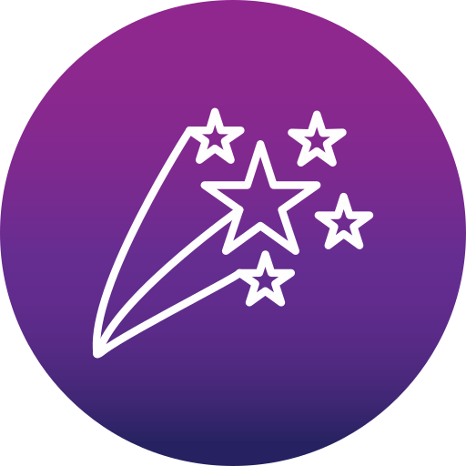 Shooting star Generic gradient fill icon