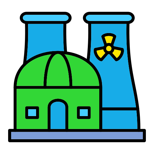Nuclear Plant Generic color lineal-color icon