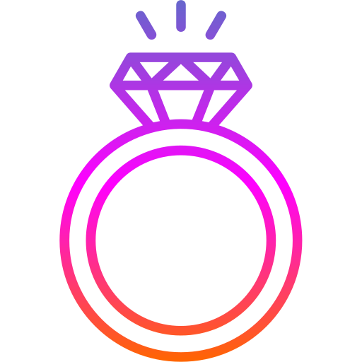 anillo de diamantes Generic gradient outline icono