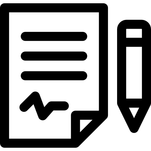 documento Basic Rounded Lineal icono