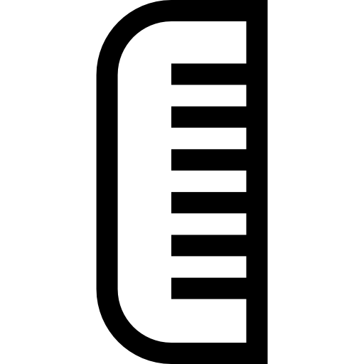 peine Basic Straight Lineal icono