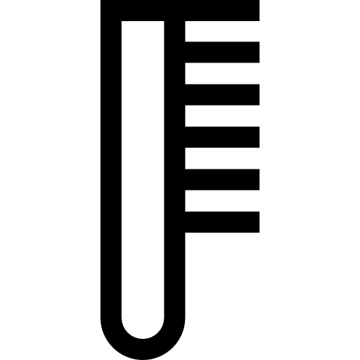 peine Basic Straight Lineal icono