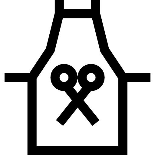 delantal Basic Straight Lineal icono
