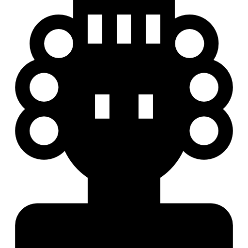 rulos Basic Straight Filled icono