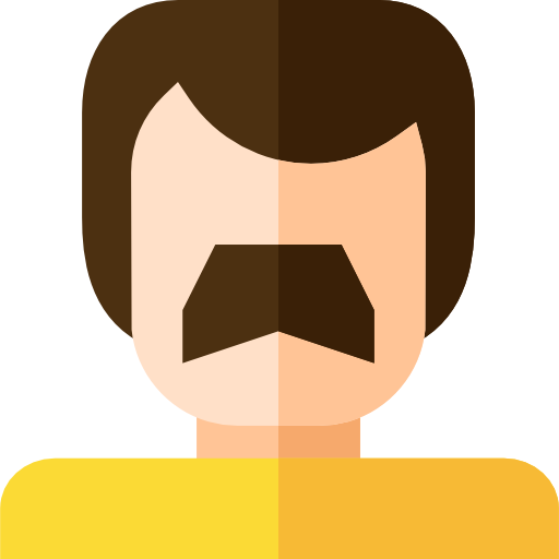 bigote Basic Straight Flat icono