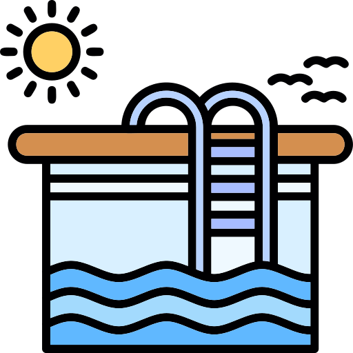 Плавательный бассейн Generic color lineal-color иконка