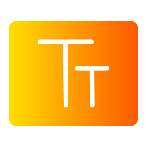 lettertypegrootte Generic gradient fill icoon