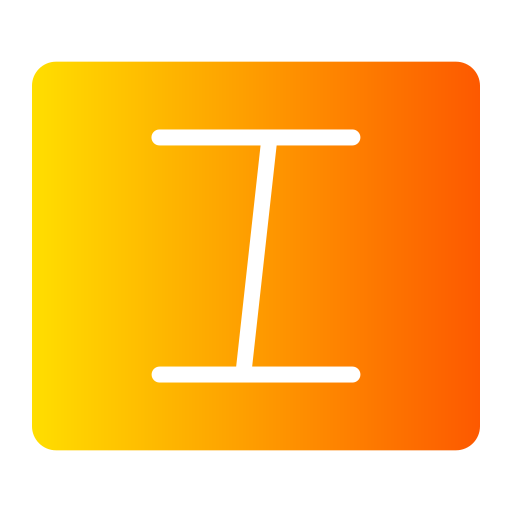 斜体フォント Generic gradient fill icon