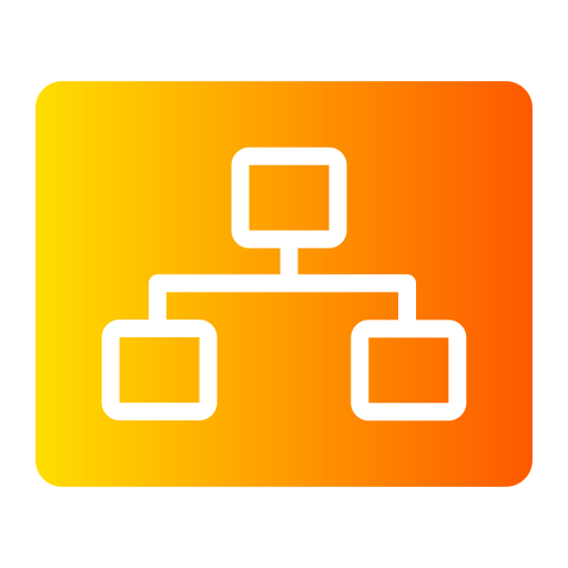 organigram Generic gradient fill icoon