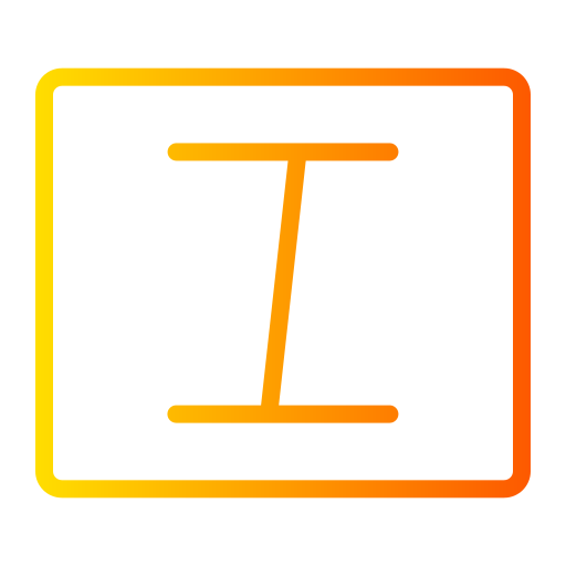 cursief lettertype Generic gradient outline icoon