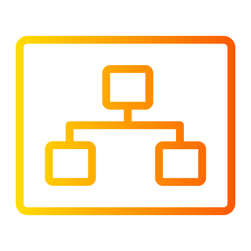 diagramma organizzativo Generic gradient outline icona