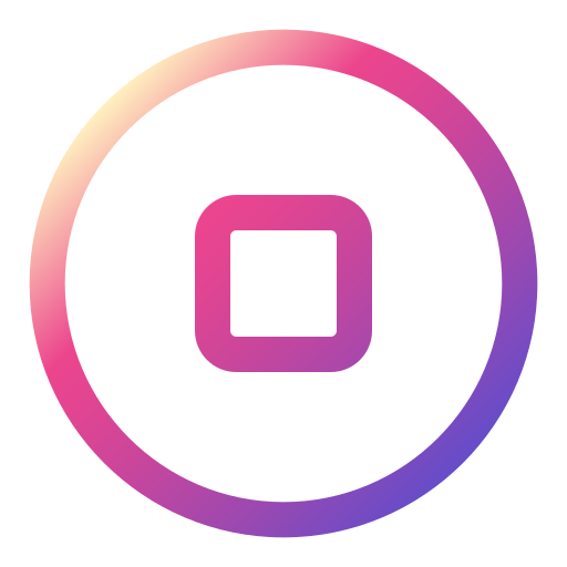 중지 버튼 Generic gradient outline icon