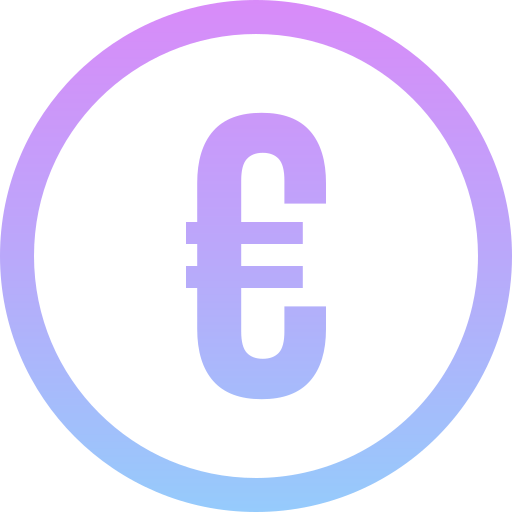 euro Generic gradient outline ikona