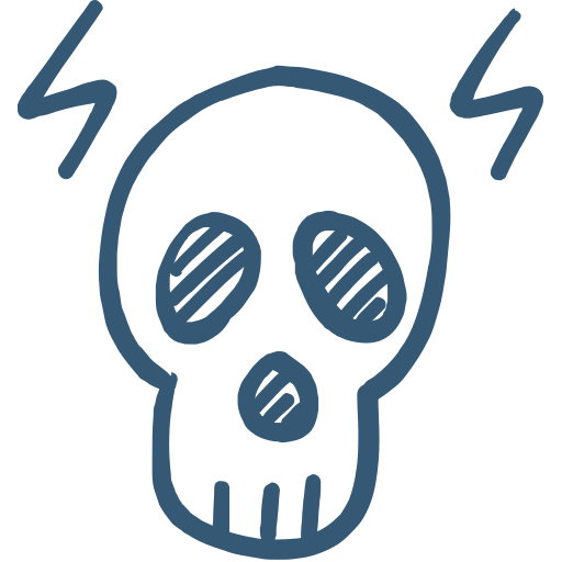 cráneo Vectors Tank Black Hand-drawn icono