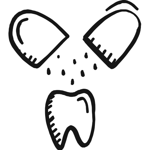 icono de polvo de dientes Vectors Tank Black Hand-drawn icono