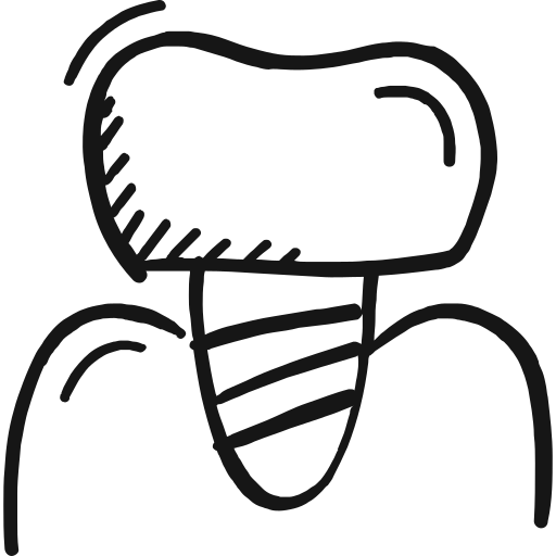 Зубы Vectors Tank Black Hand-drawn иконка