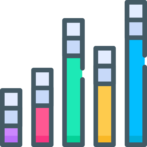 Stacked bar Generic color lineal-color icon