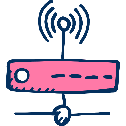 routera Vectors Tank Color Hand-drawn ikona