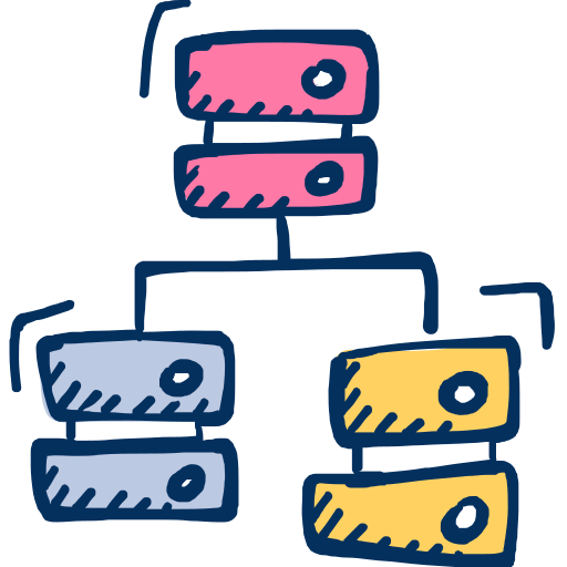 Database Vectors Tank Color Hand-drawn icon
