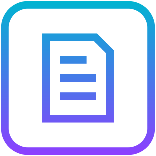 Document Generic gradient outline icon