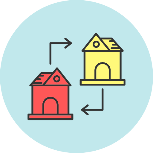 intercambio de casas Generic color lineal-color icono