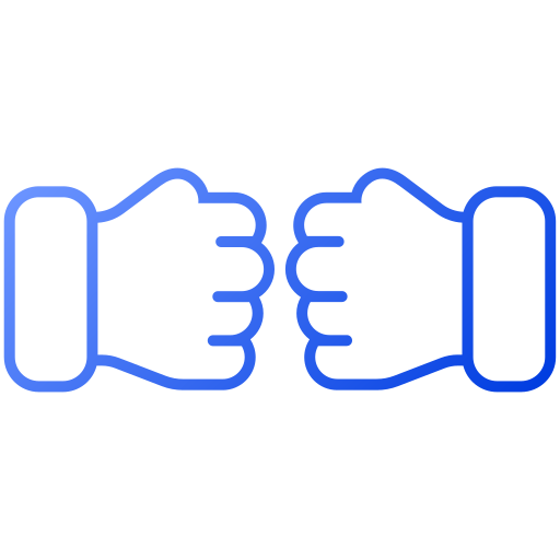 Fist bump Generic gradient outline icon